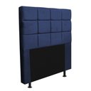 Ver imagem 3 de Cabeceira Estofada Espanha 100cm Solteiro para Cama Box Corino Azul Marinho - Gat Magazine