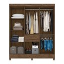 Ver imagem 3 de Guarda Roupa 8 Portas com Espelho Portugal Castanho Wood Avelã Wood 835831 Moval