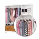 Ver imagem 6 de Guarda-roupa Solteiro Denver 6 Portas 6 Gavetas com Espelho 22121 Branco/cinamomo - Carioca Móveis