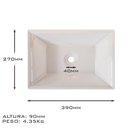 Ver imagem 2 de Cuba Pia de Sobrepor para Banheiro Mármore Sintético Safira