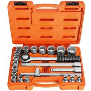 Maleta com Soquetes e Acessórios 1/2" + Catraca Reversível Tramontina Pro