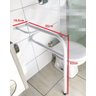 Kit C/ 2 Barra Segurança Lateral Apoio Pé Banheiro Deficiente Idoso Direito Esquerdo - Preto - 2