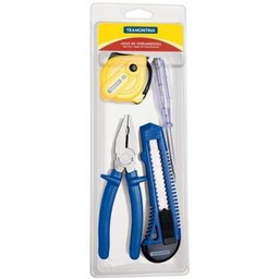 Kit de ferramentas 4 Peças com Alicate e Estilete Tramontina - 1