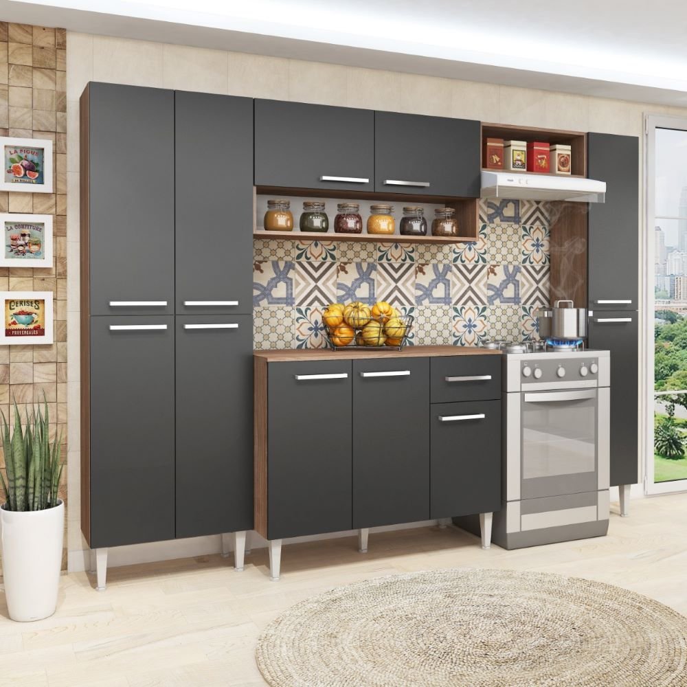 Cozinha Completa Fellicci Madri 11 Portas 1 Gaveta | MadeiraMadeira