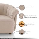 Ver imagem 3 de Sofá Namoradeira Decorativa Latvia 150cm Pés de Madeira Veludo Bege G45 - Gran Belo