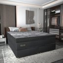 Ver imagem 1 de Cama Box Conjugado King com Colchão 193x78x203 Royal Black Gazin Cr35300 Chumbo Escuro