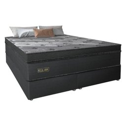 Cama Box Conjugado King com Colchão 193x78x203 Royal Black Gazin Cr35300 Chumbo Escuro - 2 Cama Box Conjugado King com Colchão 193x78x203 Royal Black Gazin Cr35300 Chumbo Escuro - 2