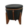 Puff Decorativo Flex Baú Mesa Múltiplas Funções Veludo Preto - 1