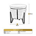 Ver imagem 4 de Puff Decorativo Flex Baú Mesa Múltiplas Funções Veludo Preto