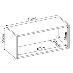 Armário Aéreo para Cozinha Firenze 1 Porta Demóbile - 3 Armário Aéreo para Cozinha Firenze 1 Porta Demóbile - 3