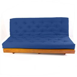 Sofá Cama Futon L Acquablock em Madeira Nobre Maciça - 3 Sofá Cama Futon L Acquablock em Madeira Nobre Maciça - 3