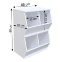 Ver imagem 5 de Kit de 3 Organizadores para Brinquedos 100% Mdf Woodcore Único