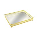Ver imagem 1 de Bandeja em Metal com Espelho Dourada