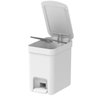 Kit 2 Lixeiras de Pedal com Aro Interno 6 Litros para Banheiro Polipropileno Trium Branco - 8