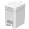 Kit 2 Lixeiras de Pedal com Aro Interno 6 Litros para Banheiro Polipropileno Trium Branco - 4