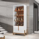 Ver imagem 7 de Cristaleira 4 Portas para Sala de Estar 50519 Branco Cedro Dcasa