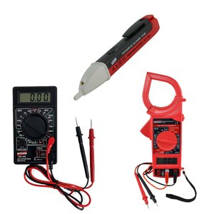 Kit Alicate Amperímetro Digital Continuidade Multímetro Digital Detector Tensão Portátil Resistência