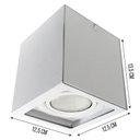 Ver imagem 2 de Spot Plafon Sobrepor Alumínio Recuado Branco Par20 E27