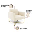 Ver imagem 6 de Poltrona Base X Industrial Dourado Marisa Veludo D03 - D’Rossi