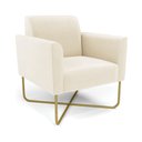 Ver imagem 1 de Poltrona Base X Industrial Dourado Marisa Veludo D03 - D’Rossi