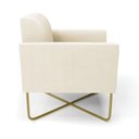 Ver imagem 4 de Poltrona Base X Industrial Dourado Marisa Veludo D03 - D’Rossi