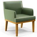 Ver imagem 5 de Kit 3 Poltronas Decorativas Para Sala De Estar E Recepção Beatriz W01 Facto Verde Musgo - Lyam