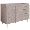Ver imagem 1 de Balcão sem Tampo Gabinete de Pia 120cm Nathan 2 Portas Rústico - Nathy Móveis