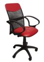 Ver imagem 2 de Cadeira Diretor Tela Giratória com Faixa - Mecanismo Relax - Braço Fixo Corano Vermelho