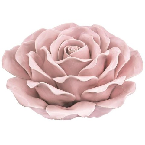 Flor em Cerâmica Rosa