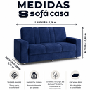 Ver imagem 4 de Sofá 3 Lugares Suede Roma Sofá Casa