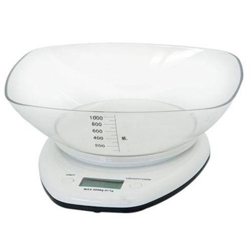 Balança Digital Branca Com Bowl 5 Kg - Bzd03 | MadeiraMadeira