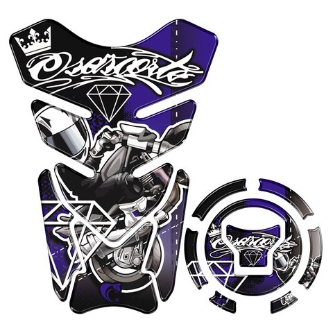 Kit Protetor Tanque Adesivo Moto Honda Acima 2018 Azul Teu Adesivo