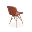Ver imagem 4 de Conjunto Mesa de Jantar Hairpin 130x80 Branca com 6 Cadeiras Eiffel Slim - Marrom
