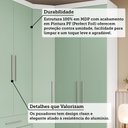 Ver imagem 5 de Guarda Roupas Modulado de Canto Diagonal 3 Peças com 5 Portas e 4 Gavetas Alpes Luciane Móveis