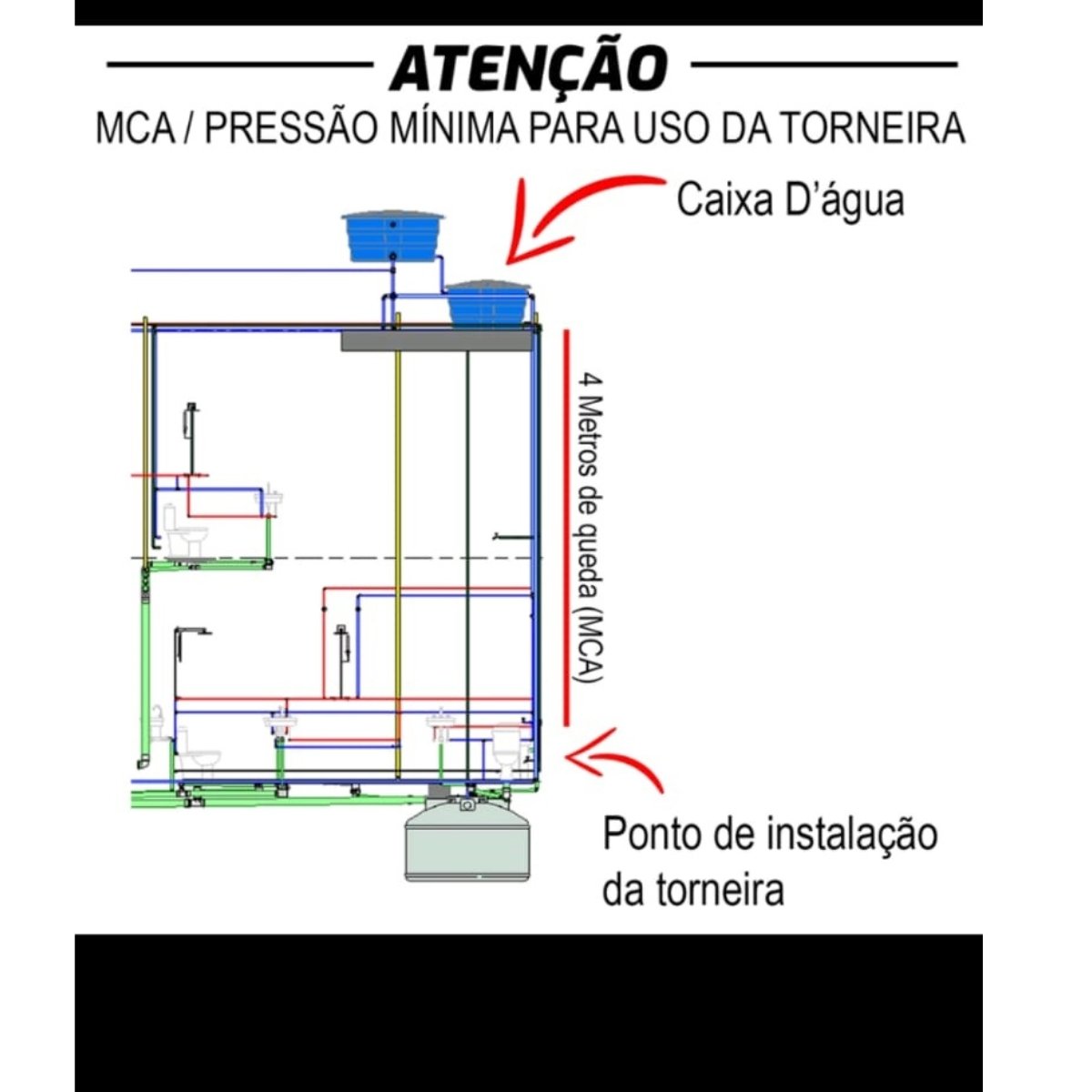 Torneira Gourmet com Saída para Filtro 1/2 ou Máquina Lava Louças 3/4 7143 C80 Corpo Preto Tp - 6