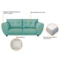 Ver imagem 6 de Sofá 2 Lugares Tulipa Suede Azul Tiffany - ADJ Decor