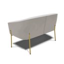 Ver imagem 3 de Sofá Namoradeira 2 Lugares Pé de Ferro Dourado Stella Veludo D03 - D'Rossi Cinza