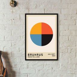 Quadro Arte Bauhaus - Ausstellung 33x24cm:madeira Preta - 1