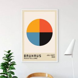 Quadro Arte Bauhaus - Ausstellung 33x24cm:madeira Preta - 2