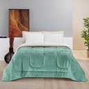 Ver imagem 1 de Coberdrom Diamond Casal Queen Sherpa com Manta Flannel 01 Peça Verde Alecrim 100% Poliéster