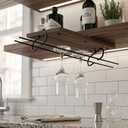 Ver imagem 2 de Suporte Aéreo para Taças Reto 25cm Elegante Cozinha Schmitt:Preto