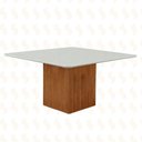 Ver imagem 1 de Mesa de Jantar Mdf Laminado - Alice-1,40x1,40m - Art Salas