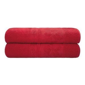 Kit 2 Toalhas de Banho Gigante Banhão Algodão Alta Absorção - Vermelho