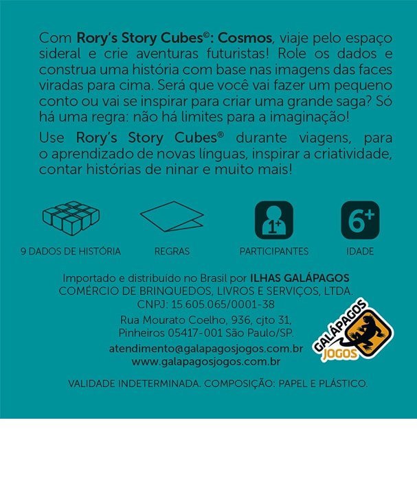 Jogo de Tabuleiro - Rory's Story Cubes - Galápagos