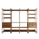 Ver imagem 3 de Closet Industrial Casal Completo Loft Amêndoa 4 Módulos Cabideiro com Gavetas Base Cobre
