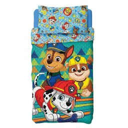 Colcha Patrulha Canina Dupla Face 1,60x2,20m 2 pc Lepper - 2