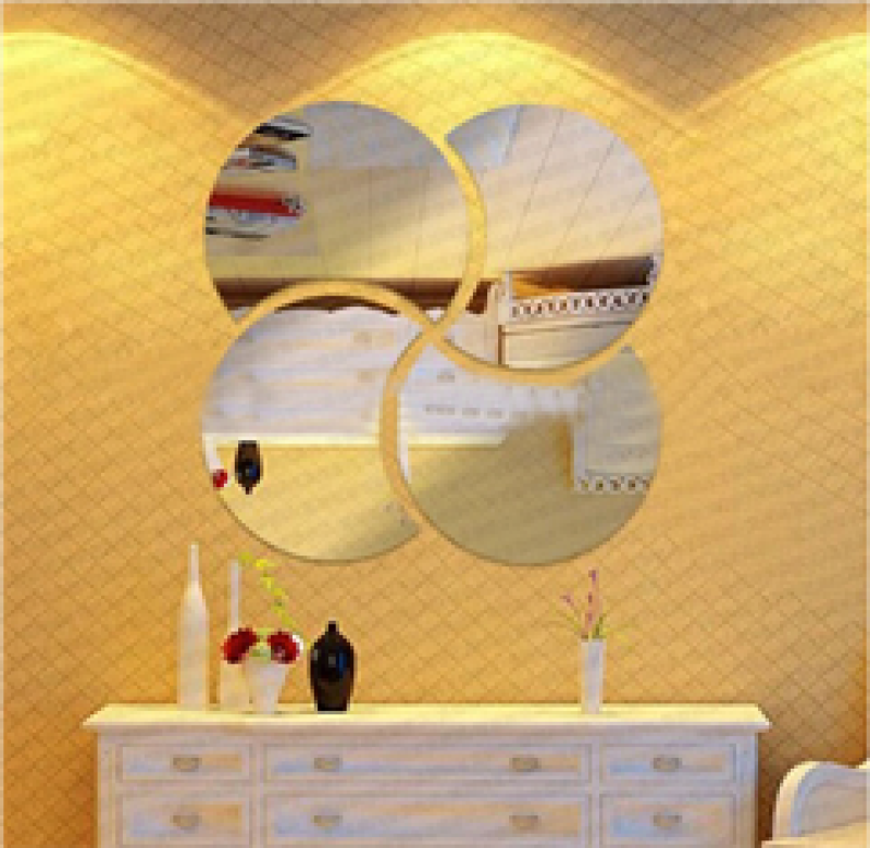 Espelhos Decorativos de Acrílico Meia Lua