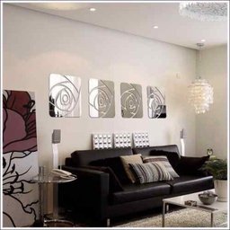 Espelho Decorativo Acrílico de Parede Design Rosa Espelhada 24,5 x 102 cm - 1