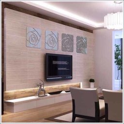 Espelho Decorativo Acrílico de Parede Design Rosa Espelhada 24,5 x 102 cm - 3