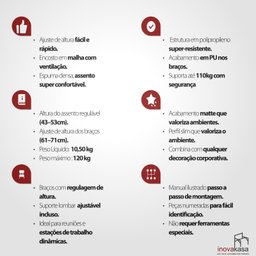 Cadeira de Escritório Diretor Elite - Preta - 5
